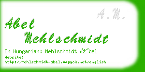 abel mehlschmidt business card